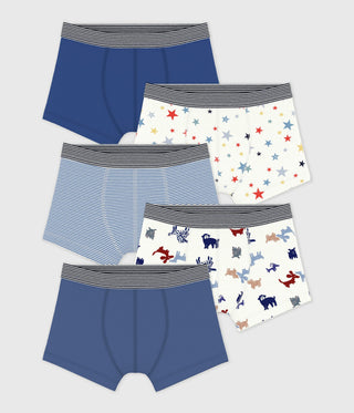 BOY'S ORGANIC COTTON BOXERS - 5-PACK