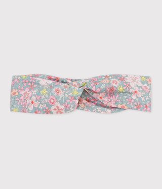 BABY GIRL'S ORGANIC COTTON POPLIN HAIRBAND IN FLORAL PRINT