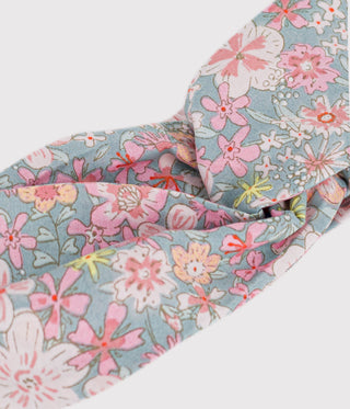 BABY GIRL'S ORGANIC COTTON POPLIN HAIRBAND IN FLORAL PRINT