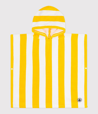 COTTON TERRY BATH PONCHO WITH STRIPES
