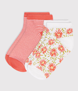 GIRL'S COTTON JERSEY SOCKS - 2-PACK