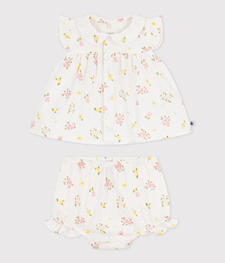 BABY GIRL'S ORGANIC COTTON BLOUSE AND SHORTS 2-PC SET