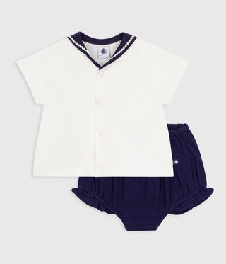 BABY GIRL'S 2-PIECE ORGANIC COTTON SET WITH BLOOMERS