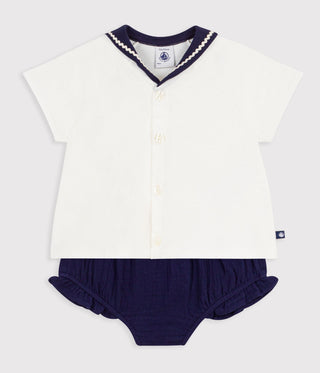BABY GIRL'S 2-PIECE ORGANIC COTTON SET WITH BLOOMERS