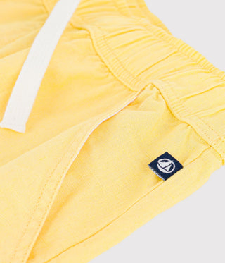 BOY'S ORGANIC COTTON AND LINEN BERMUDA SHORTS