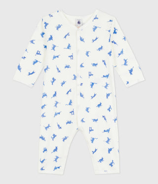 BABY BOY'S ORGANIC COTTON FOOTLESS SLEEPSUIT