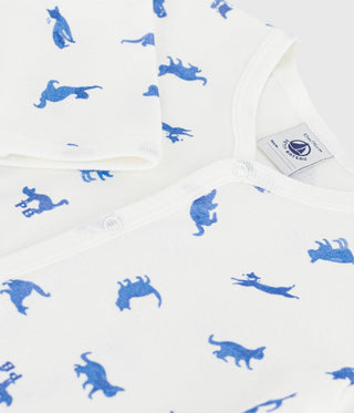 BABY BOY'S ORGANIC COTTON FOOTLESS SLEEPSUIT