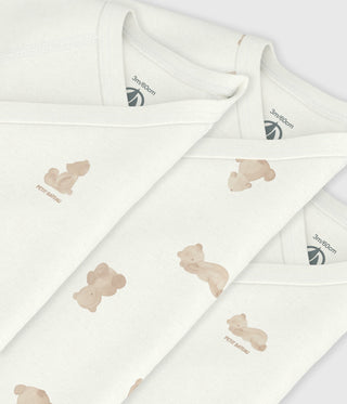 BABY UNISEX ORGANIC COTTON WRAPOVER BODYSUIT - 3-PACK