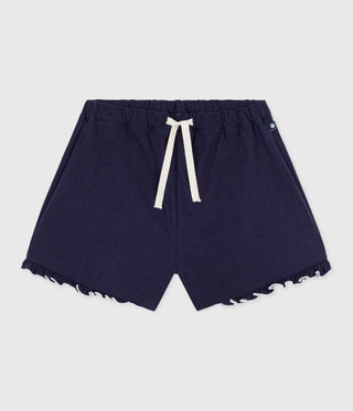GIRL'S LIGHTWEIGHT ORGANIC COTTON JERSEY BERMUDA SHORTS