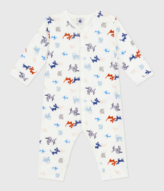 BABY BOY'S ORGANIC COTTON FOOTLESS SLEEPSUIT