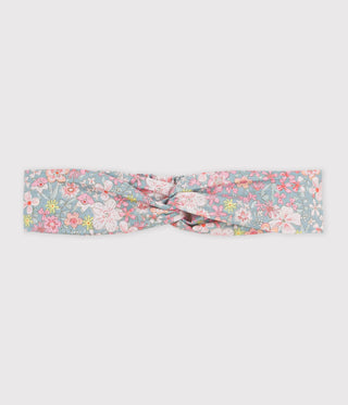 GIRL'S ORGANIC COTTON POPLIN HAIRBAND IN FLORAL PRINT