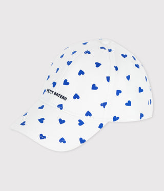 GIRL'S COTTON TWILL CAP IN HEART PRINT