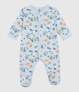 BABY BOY'S ORGANIC COTTON FOOTED SLEEPSUIT (GLOW IN THE DARK)