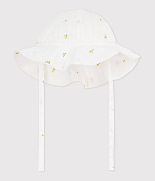 BABY GIRL'S ORGANIC COTTON WIDE BRIMMED FLOPPY HAT