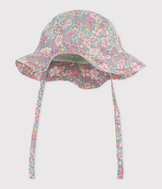 BABY GIRL'S ORGANIC COTTON WIDE BRIMMED FLOPPY HAT