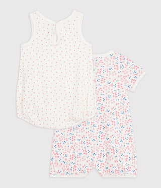 BABY GIRL'S ORGANIC COTTON ROMPERSS - 2-PACK