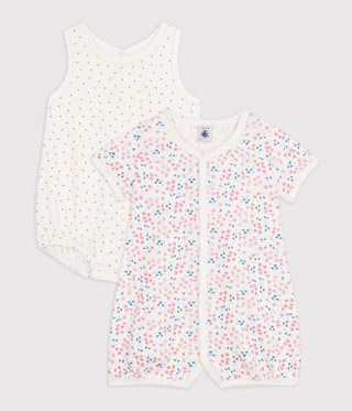 BABY GIRL'S ORGANIC COTTON ROMPERSS - 2-PACK