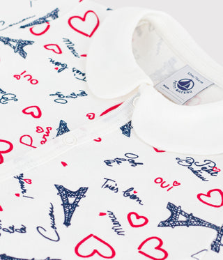 BABY UNISEX ORGANIC COTTON ROMPERS IN PARIS PRINT