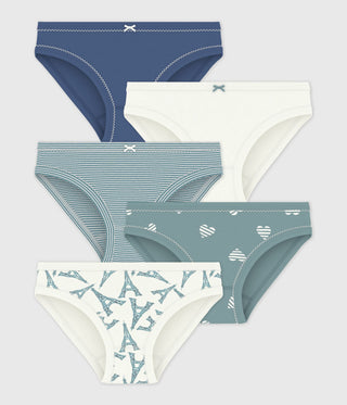 GIRL'S ORGANIC COTTON PANTIES - 5-PACK