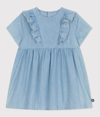 BABY GIRL'S ORGANIC COTTON LIGHTWEIGHT DENIM DRESS