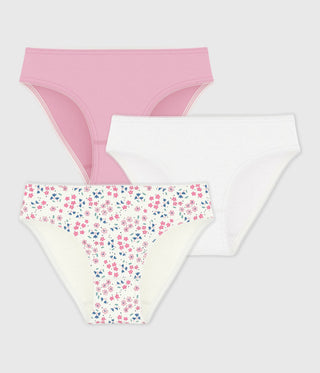 GIRL'S ORGANIC COTTON PANTIES - 3-PACK