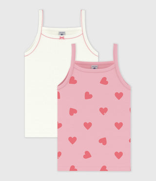 GIRL'S ORGANIC COTTON TANK TOPS - 2-PACK