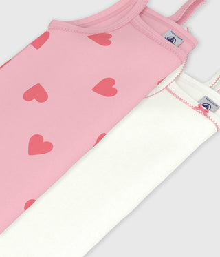 GIRL'S ORGANIC COTTON TANK TOPS - 2-PACK