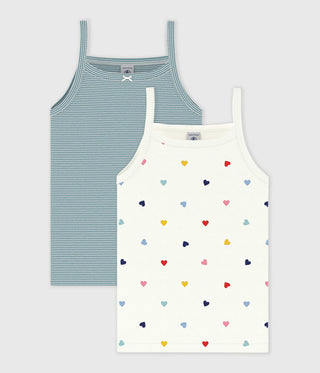 GIRL'S ORGANIC COTTON TANK TOPS - 2-PACK