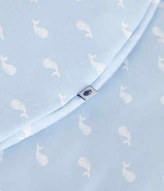 NEWBORN BABY UNISEX ORGANIC COTTON SLEEPING BAG 2.5 TOG IN WHALE PRINT
