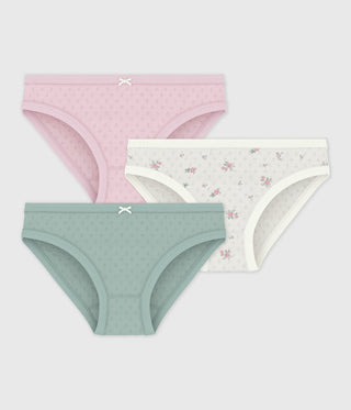 GIRL'S ORGANIC COTTON PANTIES - 3-PACK