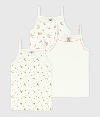 GIRL'S ORGANIC COTTON TANK TOPS - 3-PACK