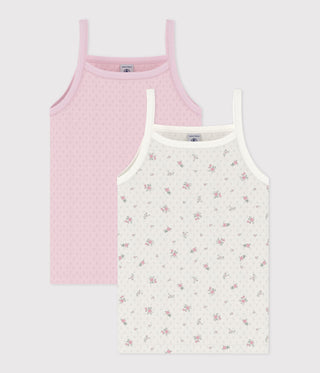 GIRL'S ORGANIC COTTON TANK TOPS - 2-PACK