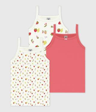 GIRL'S ORGANIC COTTON TANK TOPS - 3-PACK