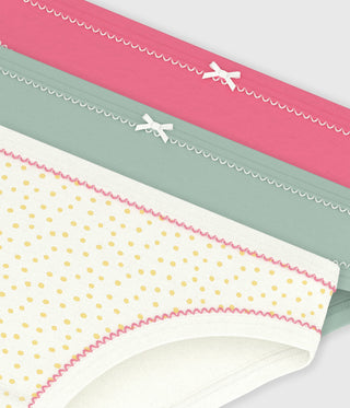 GIRL'S ORGANIC COTTON PANTIES - 3-PACK