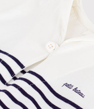 BABY UNISEX ORGANIC COTTON ROMPERS WITH A SAILOR COLLAR