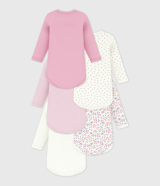 BABY GIRL'S ORGANIC COTTON WRAPOVER BODYSUIT - 5-PACK