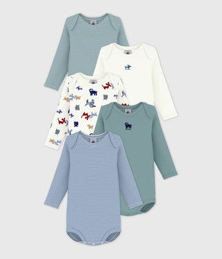 BABY BOY'S ORGANIC COTTON BODYSUIT - 5-PACK