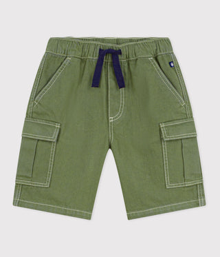 BOY'S ORGANIC COTTON LYOCELL DENIM CARGO BERMUDA SHORTS