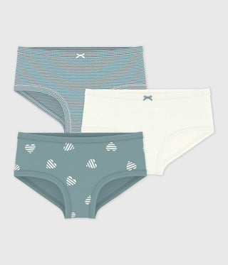 GIRL'S ORGANIC COTTON PANTIES - 3-PACK
