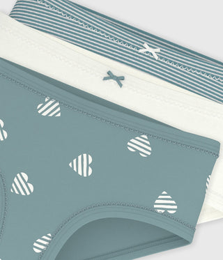 GIRL'S ORGANIC COTTON PANTIES - 3-PACK