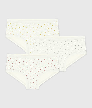 GIRL'S ORGANIC COTTON PANTIES - 3-PACK