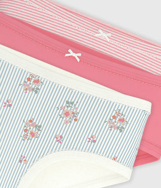 GIRL'S ORGANIC COTTON PANTIES - 3-PACK
