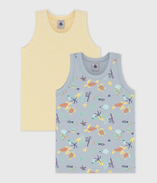 BOY'S ORGANIC COTTON SINGLETS - 2-PACK