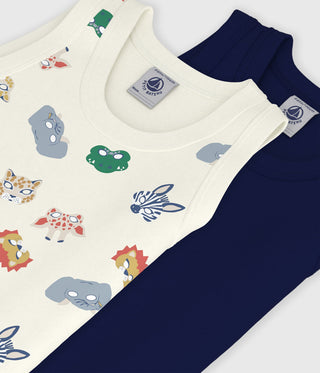 BOY'S ORGANIC COTTON SINGLETS - 2-PACK