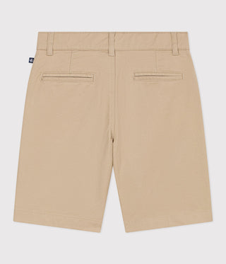 BOY'S ORGANIC COTTON TWILL BERMUDA SHORTS