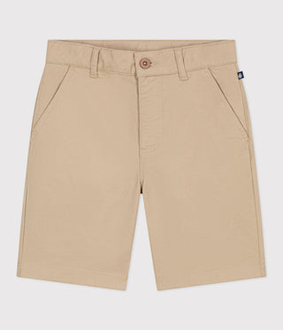 BOY'S ORGANIC COTTON TWILL BERMUDA SHORTS