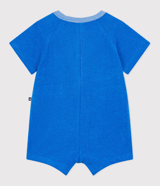 BABY BOY'S COTTON TERRY CLOTH ROMPERS