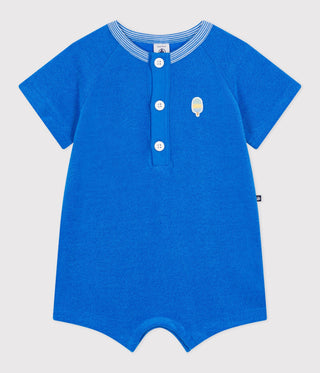 BABY BOY'S COTTON TERRY CLOTH ROMPERS