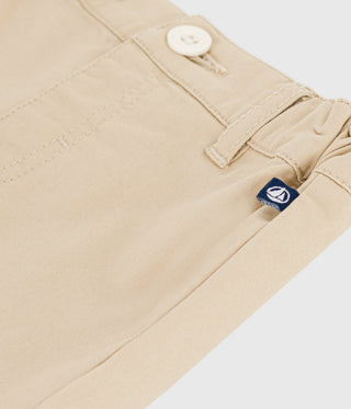 BABY BOY'S ORGANIC COTTON TWILL SHORTS