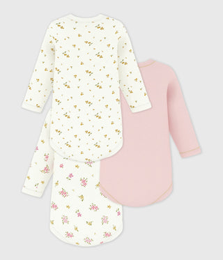 BABY GIRL'S ORGANIC COTTON BODYSUIT - 3-PACK
